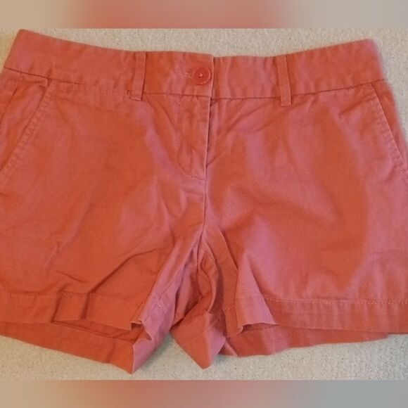 LOFT womens muted red Original flat front 3.5" inseam chino shorts - size 2 - Picture 8 of 9